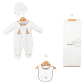 Pack grenouillère bonnet bavoir couverture 4 pcs classy boy coton